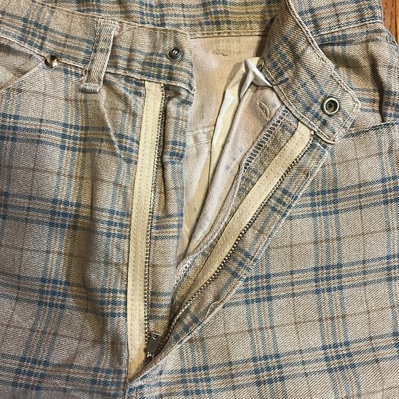 Vintage 1960’s misses wrangler plaid jeans 11/12 slim - Picture 3 of 15